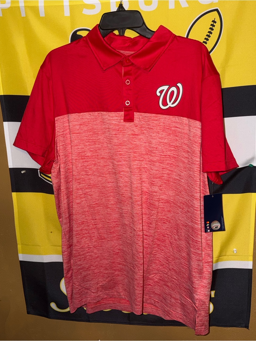 Majestic MLB Baseball Washington Nationals Graphic Polo Shirt Men’s Size XL NWTG